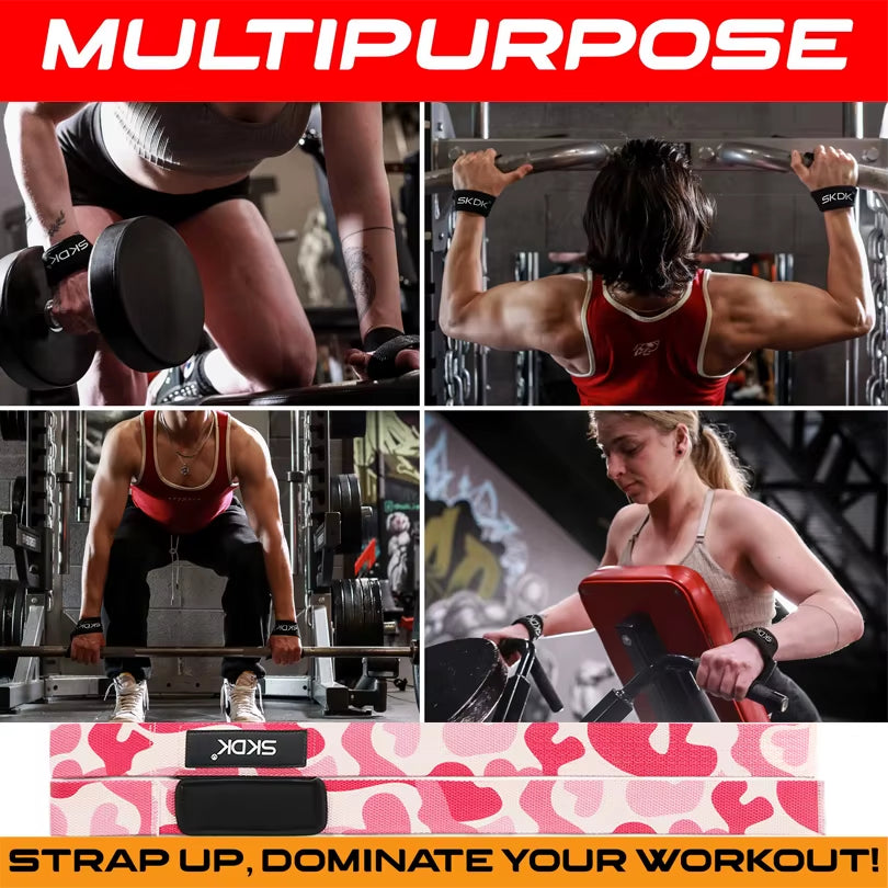 Weightlifting Straps Dropshipping 1 Pair Lifting Wrist Anti-Slip Silicone Strength Training Strap Hand Grips Wrist Support