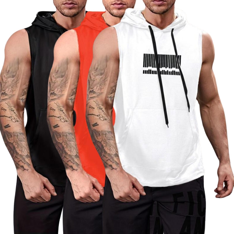 Graphic Drawstring Hooded Sweat Activated Sports Top