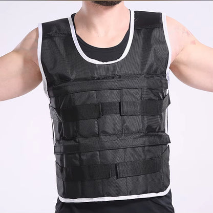 50Kg Fitness Sports Weighted Vest Adjustable Workout Exercise Training Weight Bearing Clothes Strength Physical Training