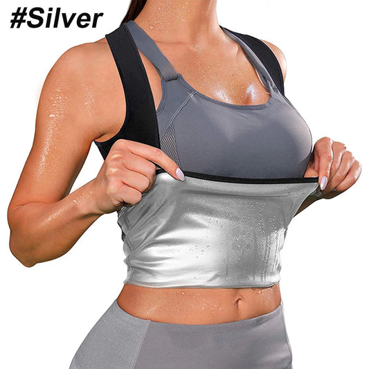 Sauna Sweat Vest Athletic Tee Compression Vest Heat Trapping Sauna Vest for Women Girls Fitness Gym Waist Trainer Weight Loss