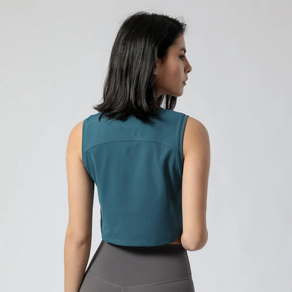 Sexy Tank Bra Short Loose Hedging Yoga Bta Crop Top Mouse Pad Sports Vest Fitness Blouses Shirt Haut Femme Mesh Breathable Vest