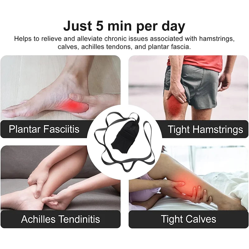 Yoga Stretching Band Segmented Adjustment Assisted with Foot Stretching Band Rehabilitation Training Leg and Foot Stretching