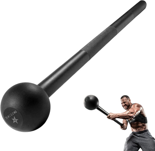 Steel Mace Bell for Strength Training, Shoulder, Grips & Forearms Workouts - Weight Available: 5, 7, 10, 15, 20, 25, 30 Lbs