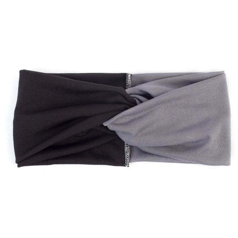 Women'S Headband Fashion Color Block Twist Stretch Headbands Ladies Sports Yoga Towel Color Headbands for Women Mosaic Leopard