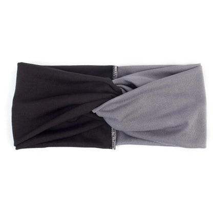 Women'S Headband Fashion Color Block Twist Stretch Headbands Ladies Sports Yoga Towel Color Headbands for Women Mosaic Leopard