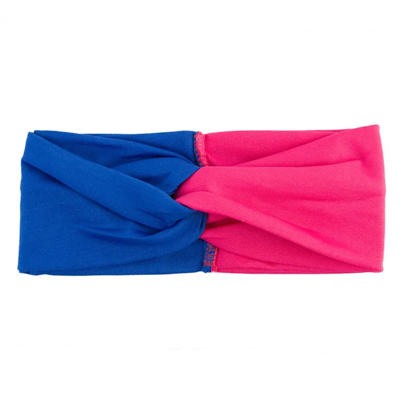 Women'S Headband Fashion Color Block Twist Stretch Headbands Ladies Sports Yoga Towel Color Headbands for Women Mosaic Leopard
