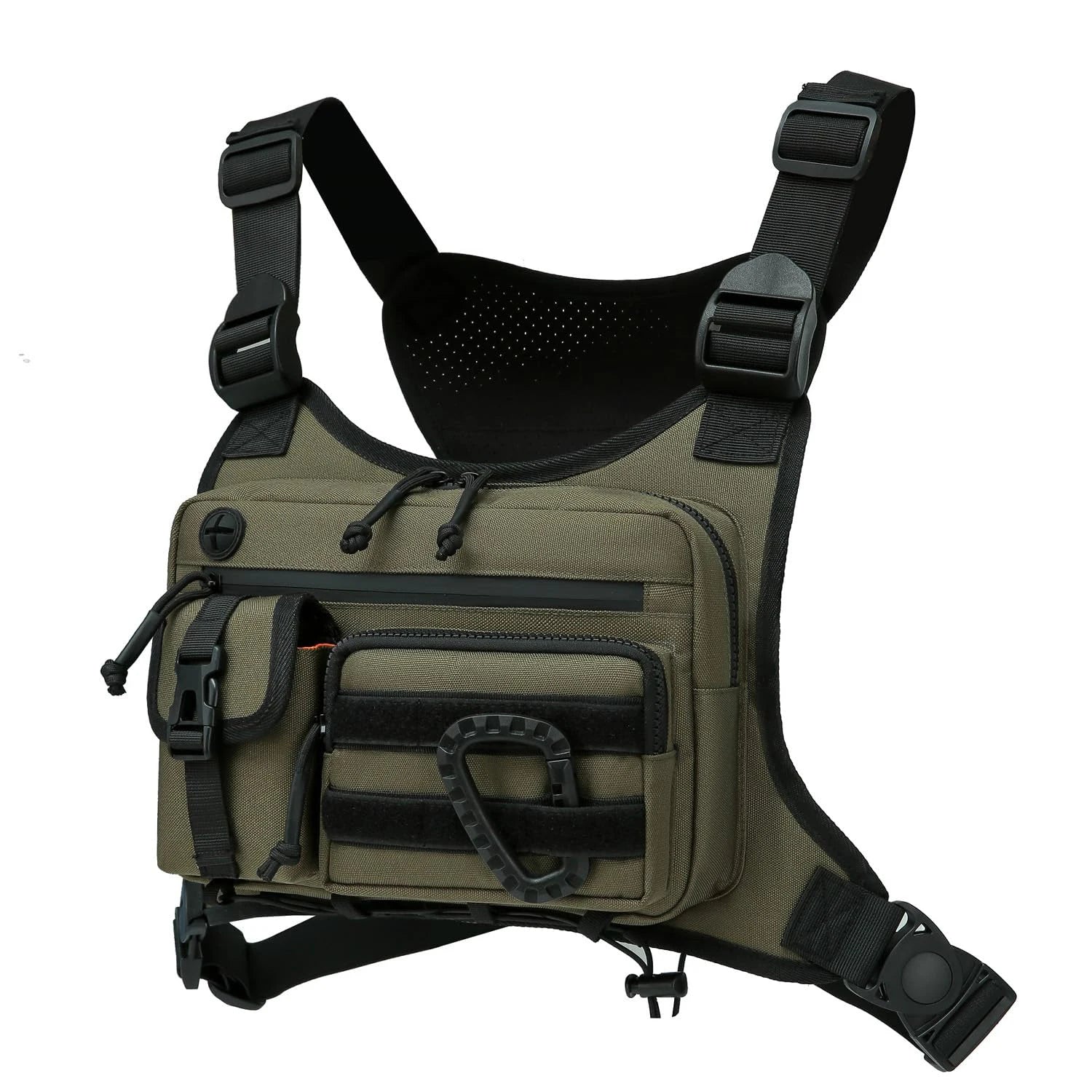 Tactical Chest Bag for Men and Women Running Chest Bag Vest EDC Waterproof Anti-Theft Chest Pack Rig Outdoor Sports & Workouts