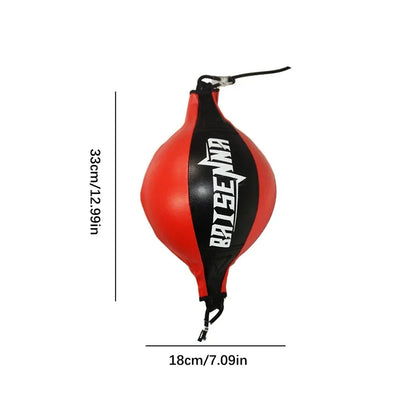 Leather Boxing Punching Ball,Quality Training Hangings,Swivel Speedball Exercise Fitness Balls,Home Sports Gym, Speed Bag Bounce