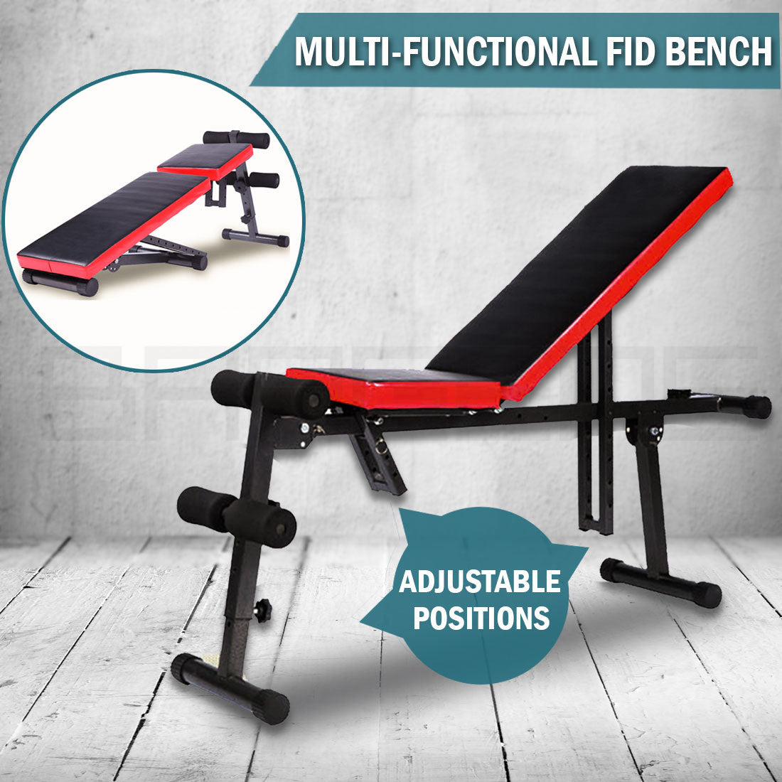 Adjustable Sit up Weight FID Bench Fitness Flat Incline Decline Press Gym Home