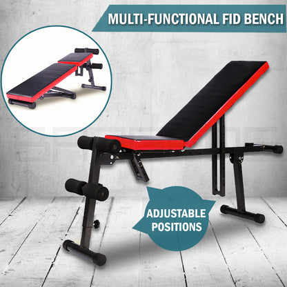 Adjustable Sit up Weight FID Bench Fitness Flat Incline Decline Press Gym Home